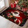 Christmas Santa Door Mat Anti-Slip & Noise-Reducing Entrance Hallway Doormat Bedroom Entrance Bedside Rug Home Decor
