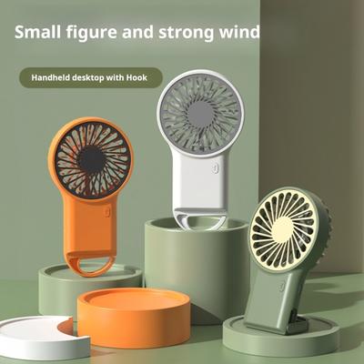 Mini Portable Fan Strong Wind 3 Speed Settings Low Noise Compact Size Portable Rechargeable Cooling Fan Personal Small Desk Fan