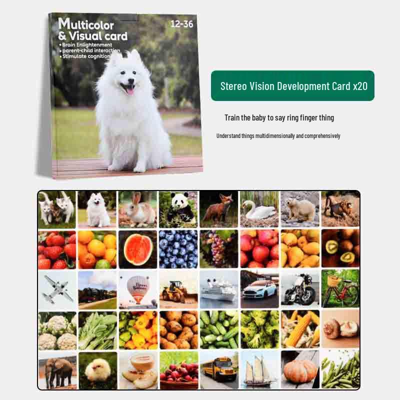 Black & White Early Education Visual Cards for Babies 0-36 Months - Educational Tracking Toys