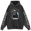 Demon Slayer Washed Retro Distressed Cotton Unisex Hoodie