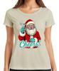 Santa Cheers Cocktail Martini Christmas Party Vintage Ladies TShirt