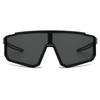 Lunettes de soleil de cyclisme unisexes: Lunettes de moto et de sports d'extérieur à grand écran