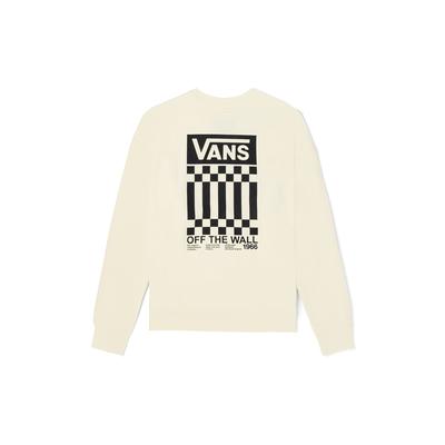 Vans Simple Versatile Logo Long Sleeve Pullover American Vintage Sweatshirt Unisex Sweatshirt Ivory VN00090V3KS