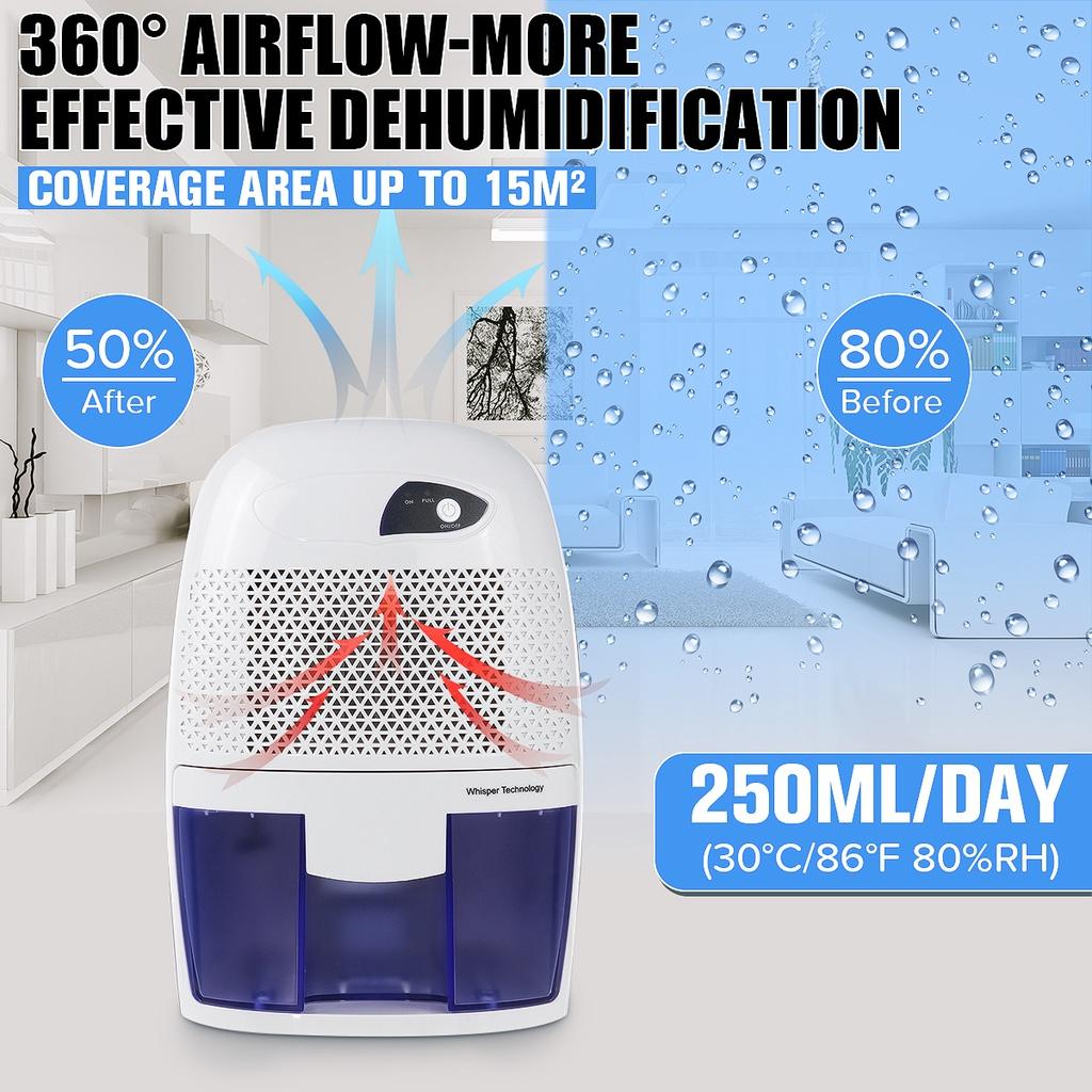 500ml Electric Dehumidifier  Mini Portable Home Air Dryer Desiccant Moisture Absorber Low Noise Cabinet Dehumidifier