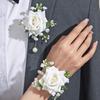 2PCS/Set Corsage Bridesmaid Accessories Party Jewelry Bridal Artificial Rose Gorgeous Wrist Corsage Elegant Multi-Color