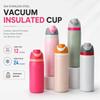 Termo de Acero Inoxidable 304 con Apertura de Un Toque 480/720ml, Doble Pared con Aislamiento al Vacío, Antifugas, Botella de Agua con Pajita para Viajes, Deportes, Vehículo