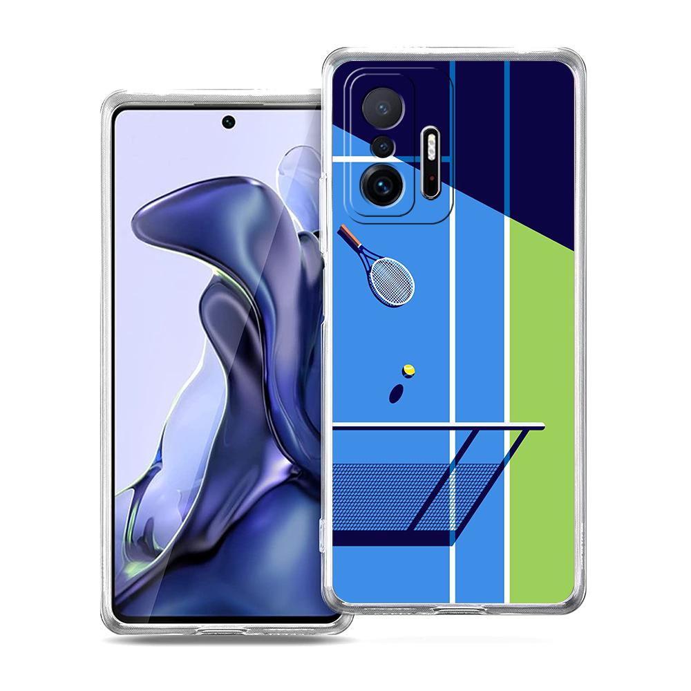 Transparent Phone Case for Xiaomi Mi 14 13 12 11 Ultra 13T 12T 11T Poco X3 NFC F3 F6 Pro Lite 5G Soft TPU Shell Tennis Sport Bag