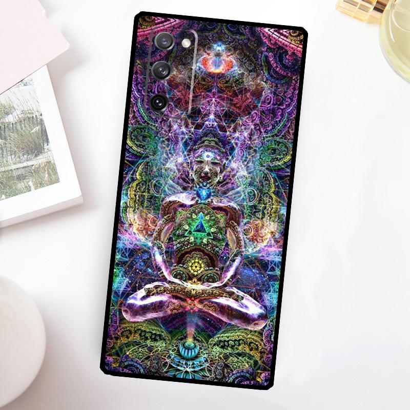 Mandala Chakra Insist Yoga Case For Samsung Galaxy S24 S23 S22 Ultra S21 S20 FE Note 10 Plus Note 20 S8 S9 S10 Cover