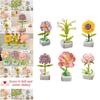 Educational Flower Assembly Toy Innovative Plant Building Blocks For Kids Abs Plastic Material