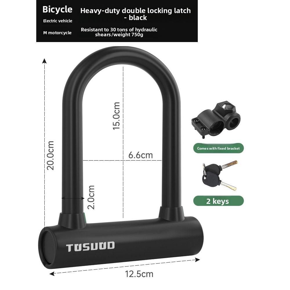 TOSUOD Electric Car U-Shaped Lock Anti-Theft Accessory for Motorcycle Mountain Bike and Bicycle U Lock