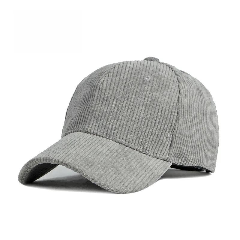 

Spring Autumn Corduroy Baseball Caps 100% Cotton Solid Vintage Unisex Baseball Hat For Women Men Adjustable Outdoor Hip Hop Hats