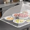 1pcs Foldable Rectangle Mesh Food Cover Household Kitchen Storage Dish Protector with Insect-Proof Net Meal Cover