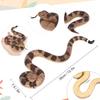 Realistic Fake Snakes Toy Rubber Rattlesnake Snake Scare Birds And Squirrels Tricky Model Snake Toys Halloween Decoration Props