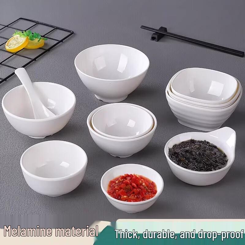 White Melamine Commercial Dining Bowls