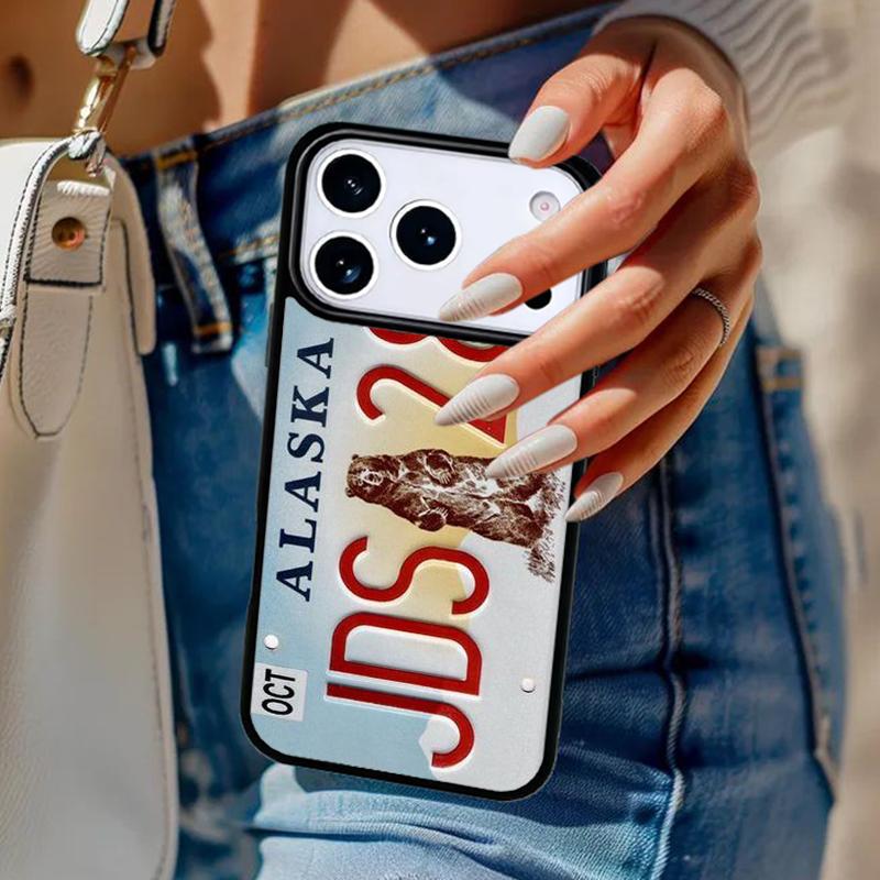 

License Plate Phone Case For iPhone 17 Air 14 15 13 12 Max Cover For Apple 16e 11 Pro Max Plus Coque iPhone 15plus