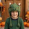 Beginner Friendly Yarn Arts Animal Hat Crochet Kit, Fantasy Hood DIY Cute Craft Gifts for Adults Unicorn Fox Frog Earflap Crafting Kit Teens Halloween