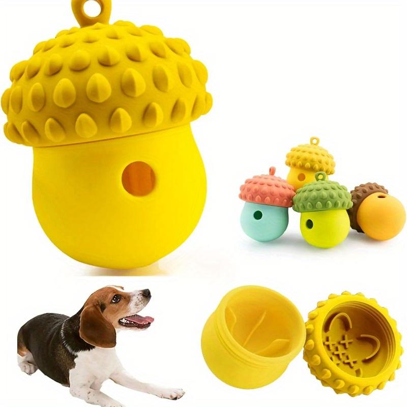Pet Teeth Cleaning Toy Pinecone Leaking Food Dispenser Interactive Slow Feeder Puzzle Ball Chew Resistant Enrichment Supply