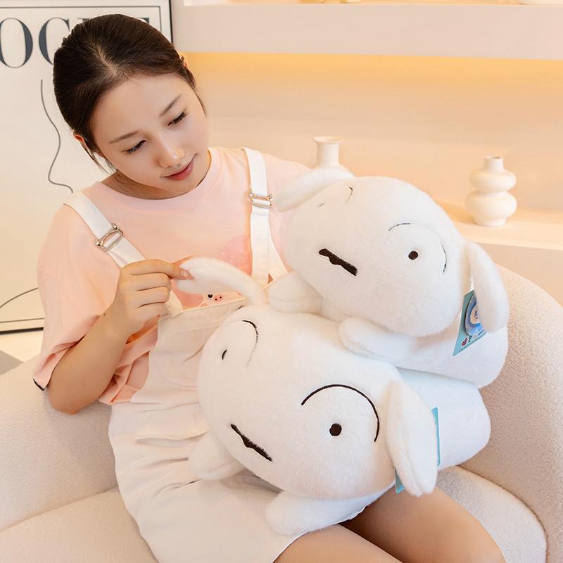 40/50cm Nohara Shiro Soft White Dog Plushies Stuffed Animal Puppy Plush Toy Sleeping Doll Birthday Gifts Girl Child