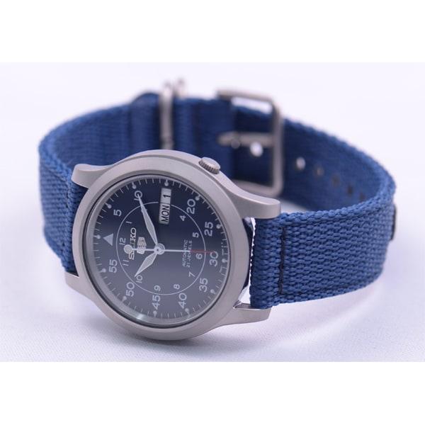 Seiko Pánské SNK807K2 (SeikoEX SEIKO Pětimilitární modrý ciferník) Kulaté hodinky modré nerezové analogové