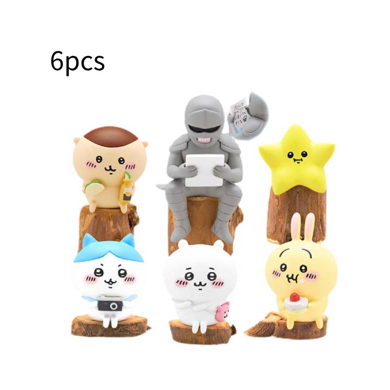 

Комикс Chiikawa Тема Аниме Мультфильм 6 шт. Персонаж Усаги Игрушка Кукла Модель Украшения