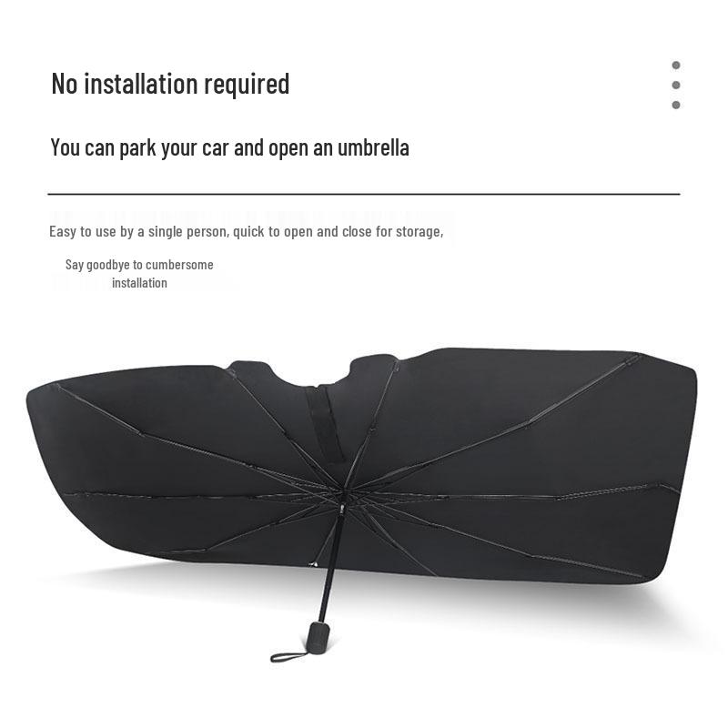 Thickened Car Sunshade: Retractable Windshield Umbrella for Heat Insulation