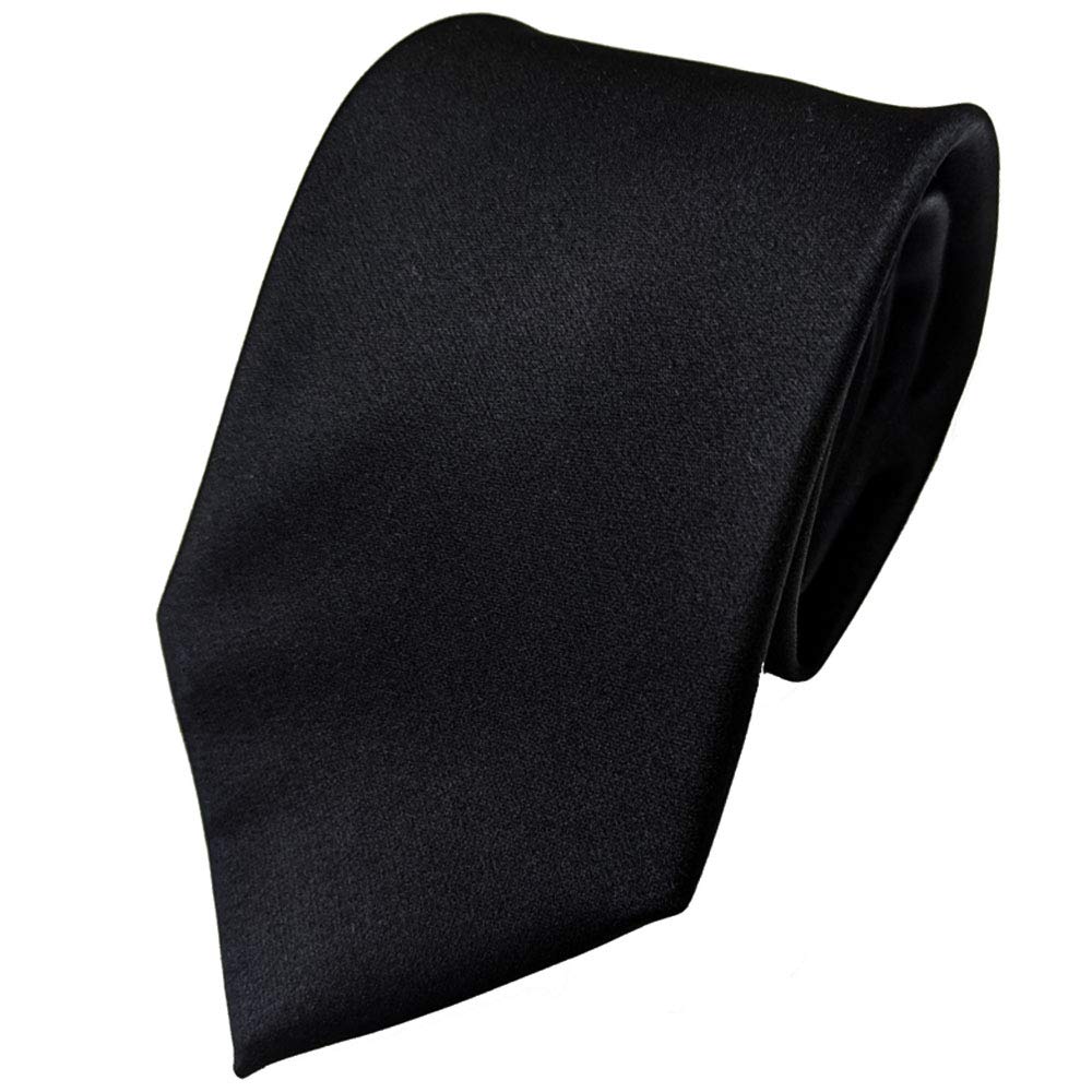 

Formal tie, black, silk, satin, plain, suitable for funerals, wakes, memorial services, formal occasions, water-repellent, oil-repellent,
