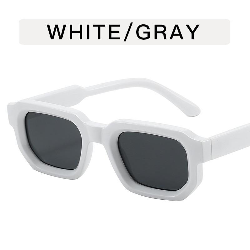 Retro Polygon Women's Sunglasses: Minimalist, High-End Square Frames