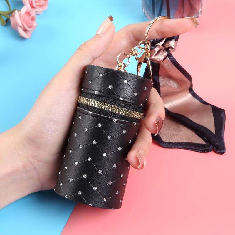 Luxury Vintage Red Mini Coin Purse & Lipstick Keychain Bag