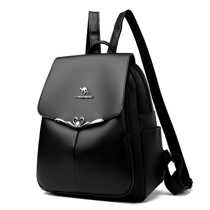 Dámský cestovní batoh Kožená perlová školní taška