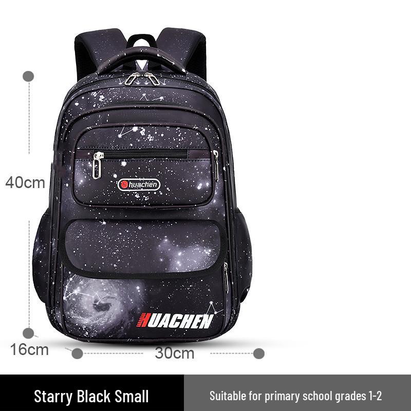 

Starry Sky Large Capacity Waterproof Backpack for Boys Grades 1-6 with Spine Protection