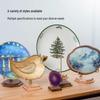 Solid Wood Plate Stand & Porcelain Holder Display Rack for Ornaments, Puer Tea Cakes