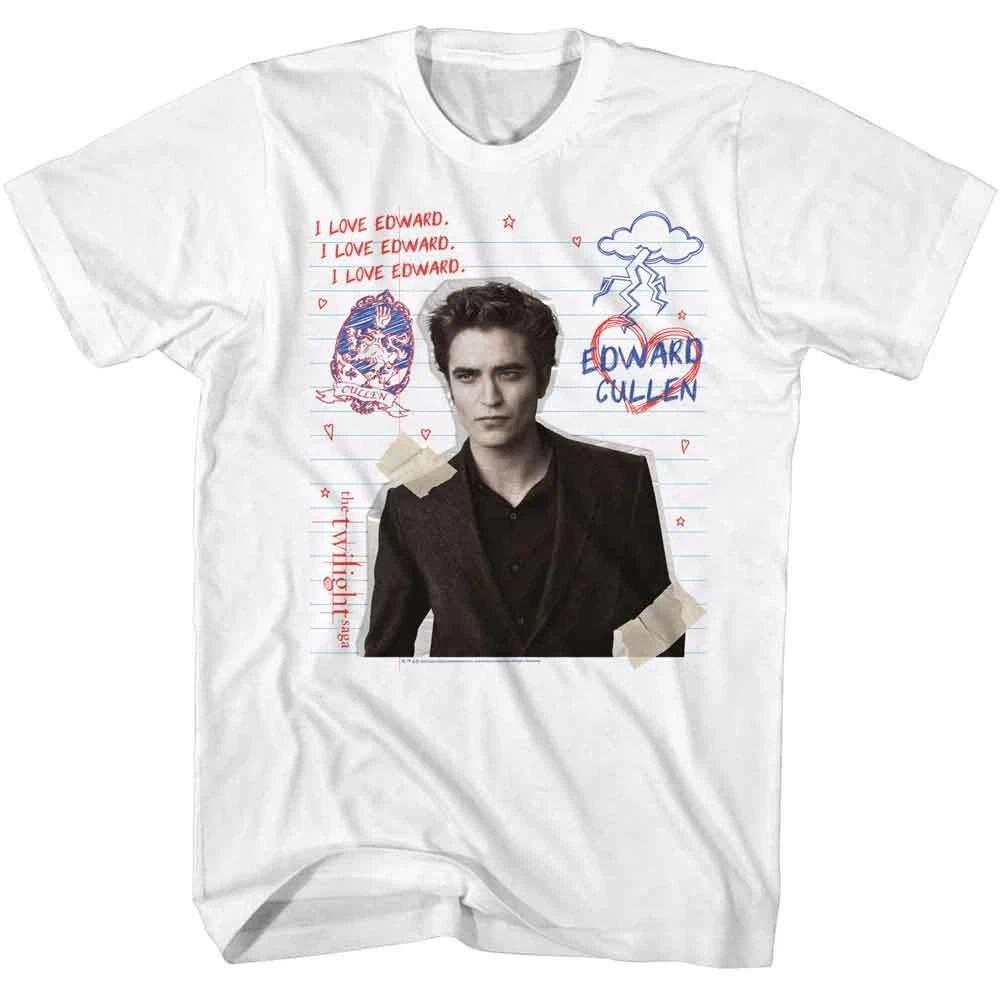 Twilight - Edward Doodles - American Classics - Solid White  Short Sleeve T 100