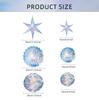 6 Pack Fashionable Iridescents Ceiling Decoration With Snowflake and Honeycomb Ornament for Parties Supplies Daily Use