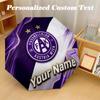 8 Rib Auto Folding Umbrella Austria Wien FC Print Custom Name Text Portable Rain Gear