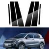 Vhodné pro Volokswagen T-Cross/Tacqua 2019-2023 8ks Kryty sloupků oken dveří Samolepky Obtisk Auto Samolepka Styling