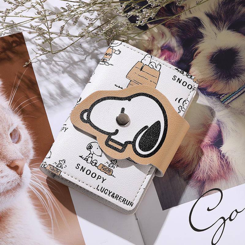 Snoopy Cartoon Large Capacity Soft PU ID Holder with Multiple Card Slots