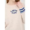 Benetton Lettering Embroidery Color Knit Bakpe4561