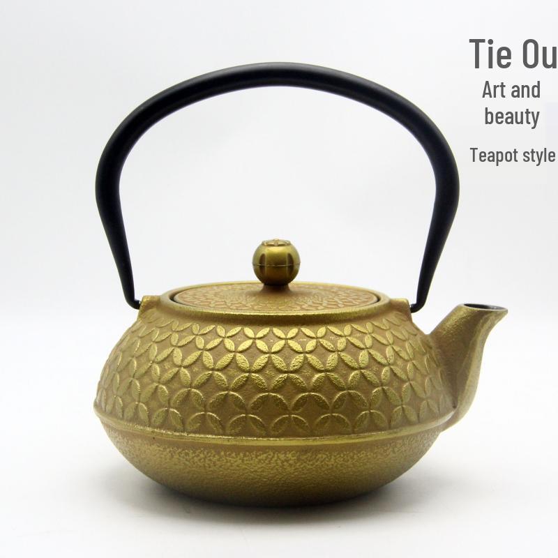 Chaxun 1000ml Four-Leaf Clover Cast Iron Tea Kettle