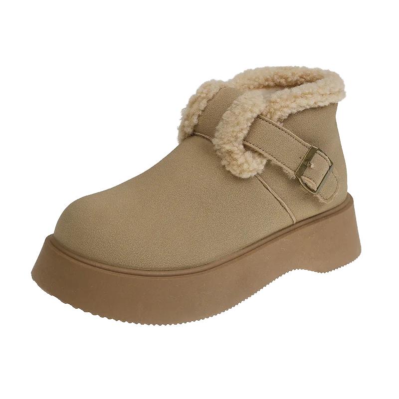 Winter Women'S Platform Snow Boots Fashion Thick-Soled Fleece-Lined Cotton Shoes For Woman Comfort Warm High-Top Boots For Women