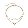 SUMENG 2024 New 3pcs/set Gold Color Simple Chain Anklets For Women Beach Foot Jewelry Leg  Ankle Bracelets Accessories