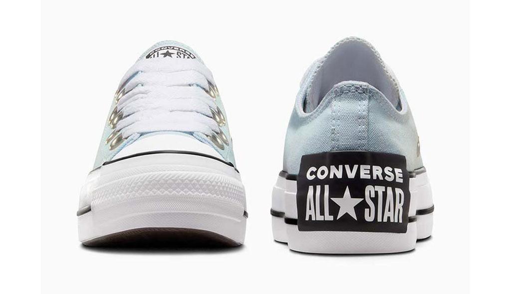 Shoes Converse Blue Chuck Taylor All Star Lift Platform Sketch Low Top