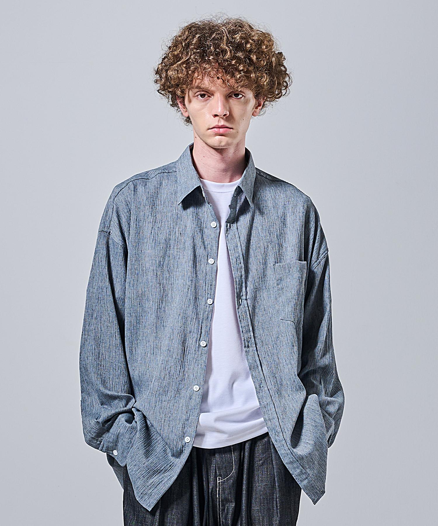 Ader Fits Loose Fit Linen Shirt (Grey) Free