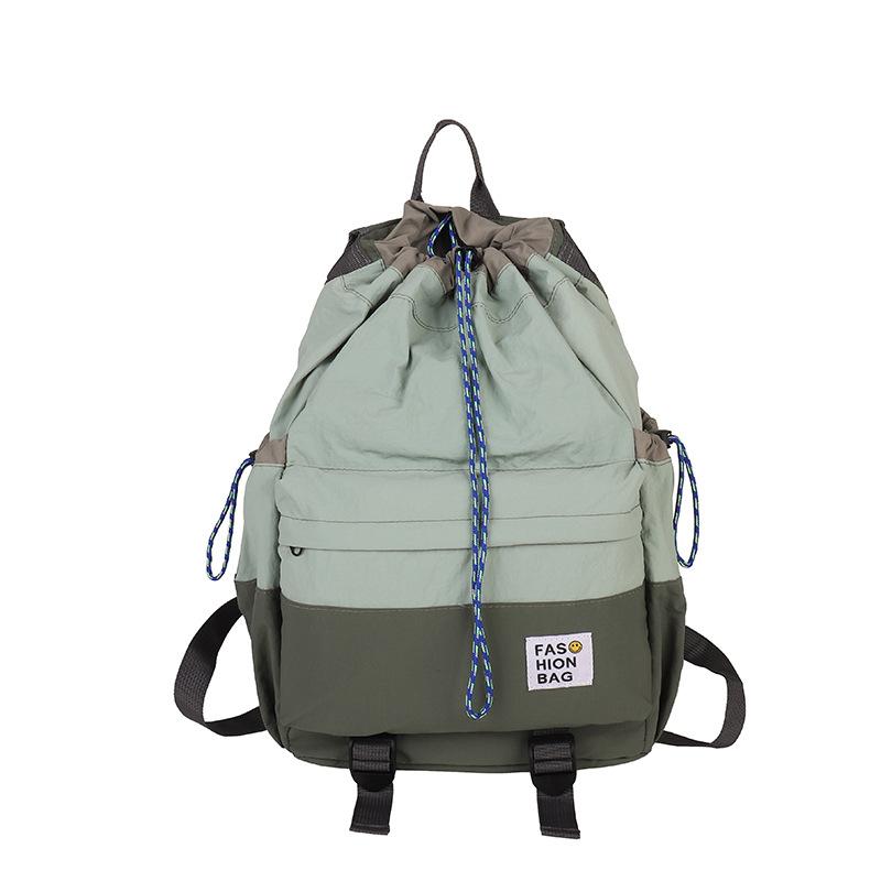 Schoolbag Spring and Autumn New Lightweight Backpack Bundle Drawstring School Bag Outdoor Sports Mountaineering Large Capacity Travel Lightweight