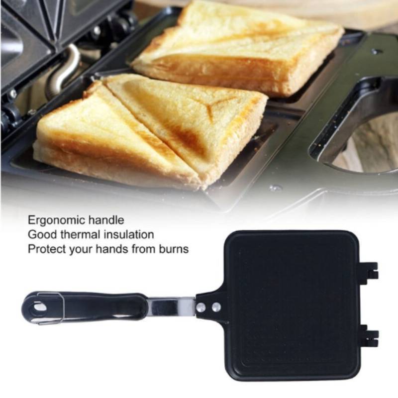 Sandwich Maker Pan With Nonstick Aluminum Griddle For Breakfast And Snack Preparation
