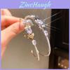 Zircon Heart Shape Open Cuff Bracelet For Fashionable Women Jewelry Accessory