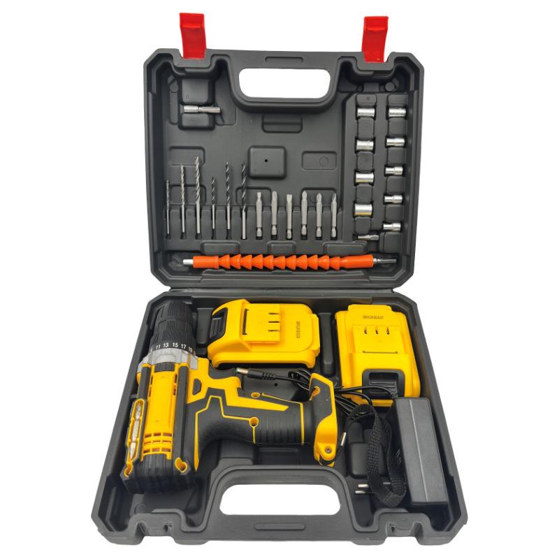 Portable Multi-Functional Tool Set for Home and Auto Repair, Electric Drill Included