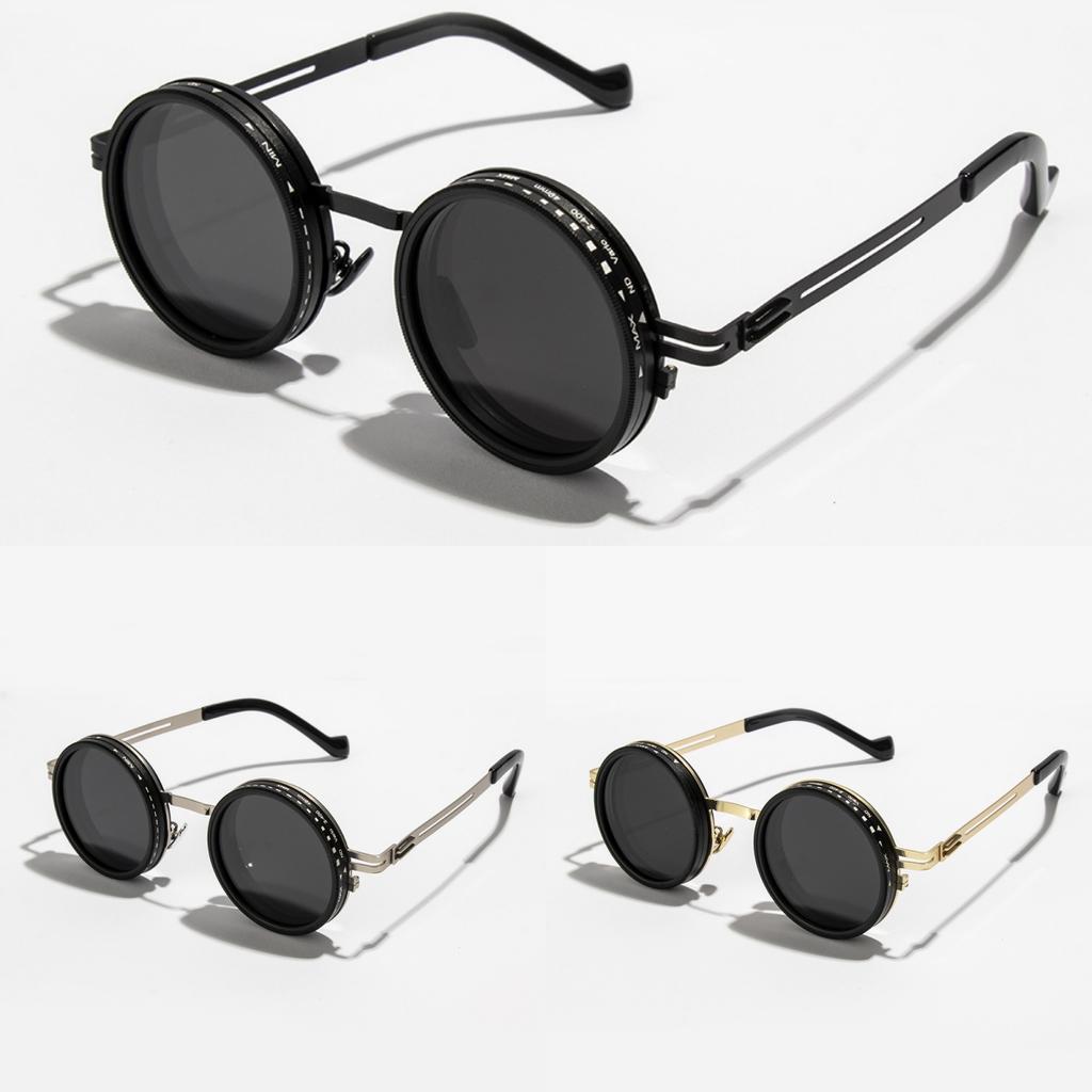 Manual Rotation Adjustable Brightness Sunglasses Neutral Fashion UV-resistant Fishing Light-reducing Eyewear