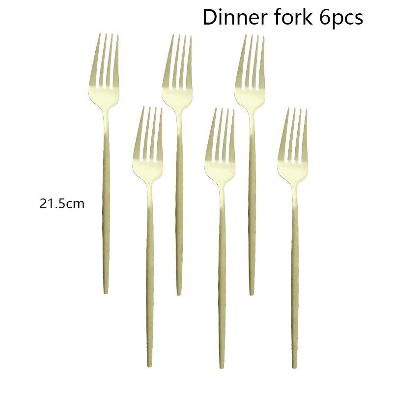 6Pcs Rianbow Matte Abendessen Gabel Edelstahl Geschirr Besteck Küche Gabel Hotel Familie Geschirr Besteck Besteck Set