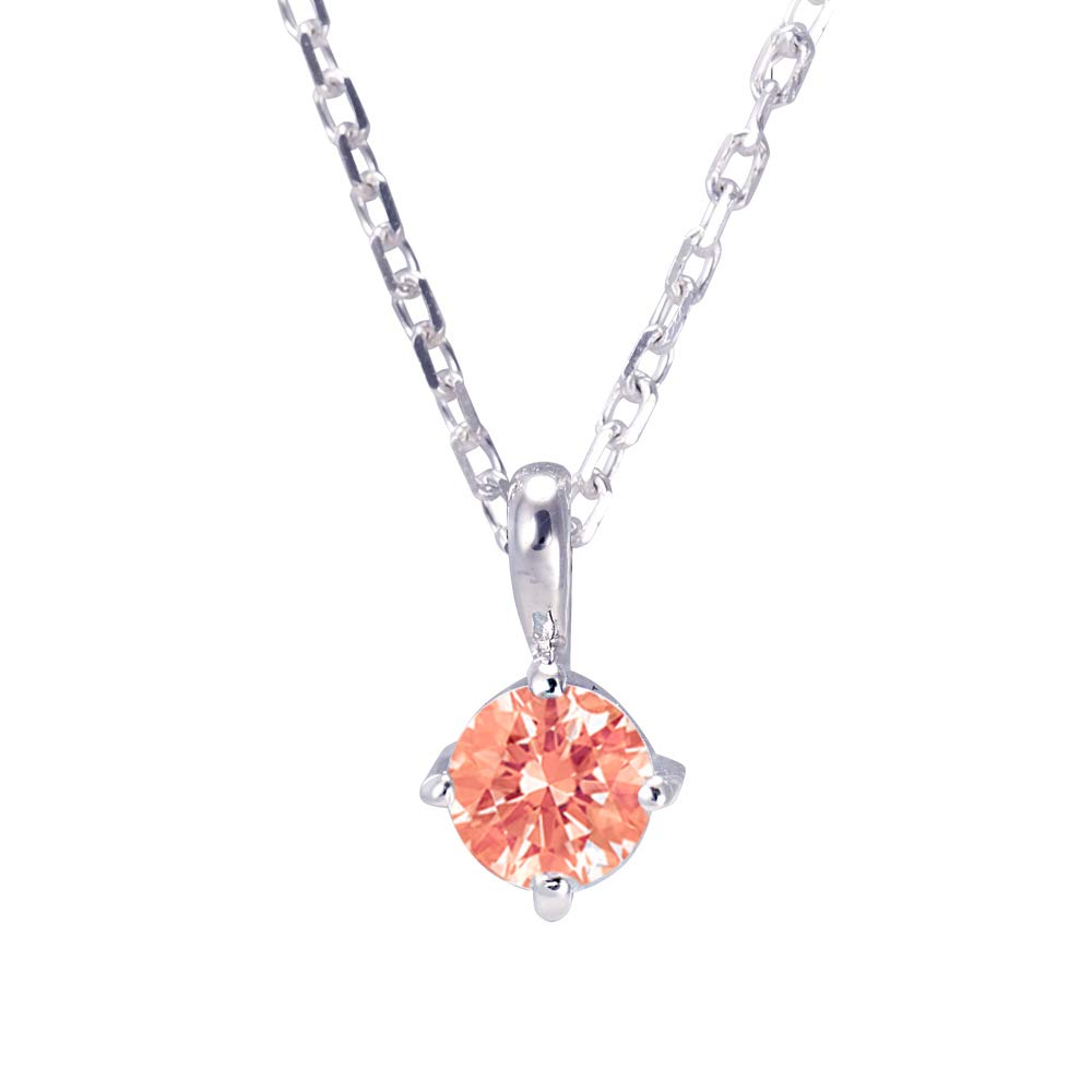 

Single stone natural perfect for a birthday gift 5mm [Mirai-Tenshi] jewelry, stone, jewel, women s necklace, silver, [MIP8102] (fire opal)