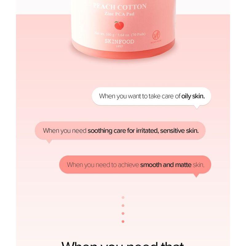 Skinfood Almofada de Algodão com Zinco PCA de Pêssego
